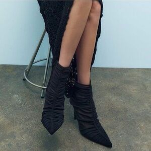 ZARA Mesh Ankle Boots
